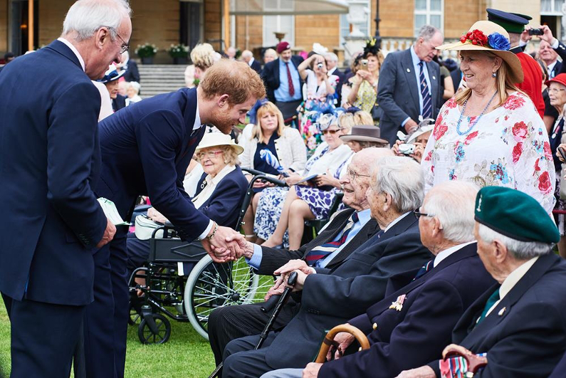 Bill Frankland with Prince Harry